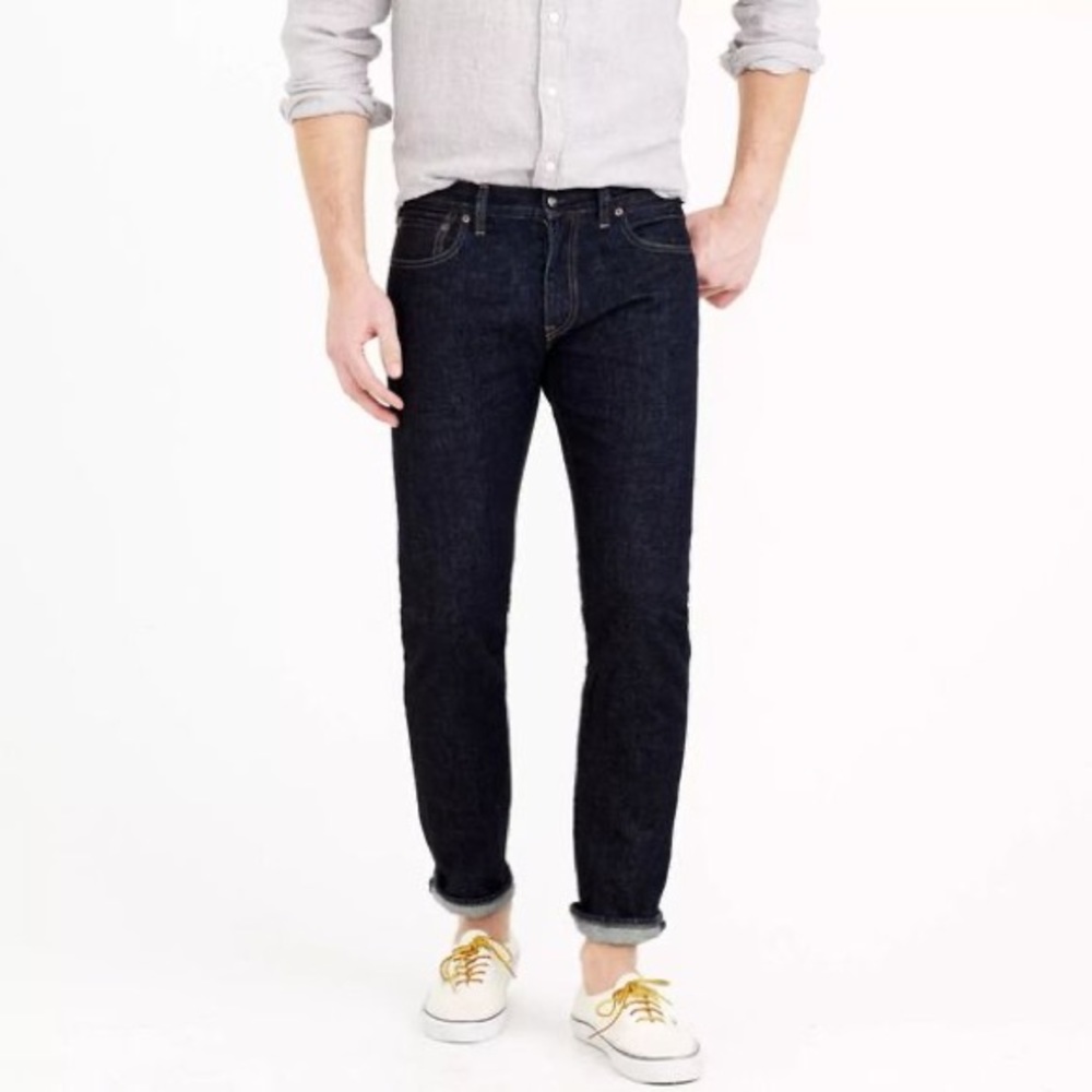 J.CREW 484 JEAN IN RESIN CRINKLE WASH